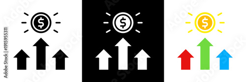 Competitive Advantage Icon Set Glyph vector Illustration 