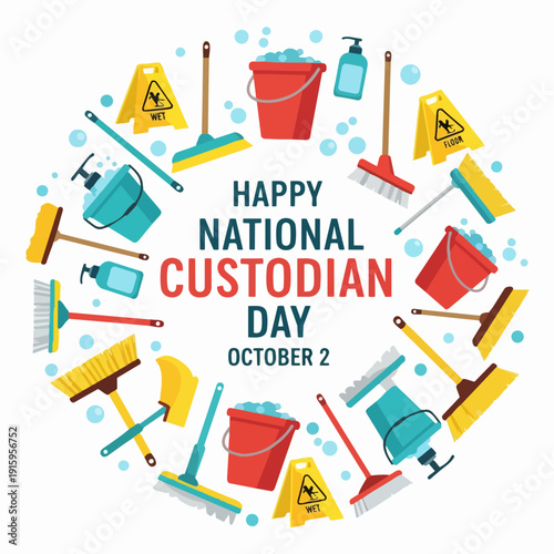 Happy National Custodian Day October 2nd Celebration.
