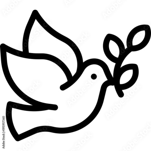 Dove with olive branch