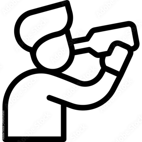 Person drinking beverage