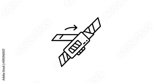 Utility Knife Blade Replacement Icon: Extendable Blade, Arrow, Safety Tool