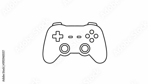 Video Game Controller Icon, Modern Gaming Input Device, Entertainment Technology