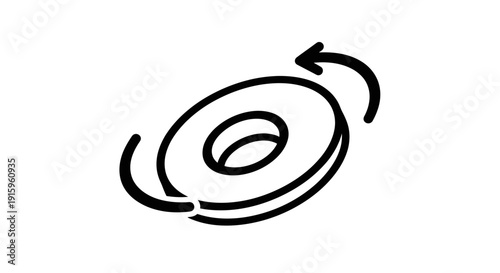 Spinning Coin Icon, Circular Motion, Rotation, Finance, Money, Business, Transaction, Exchange, Currency