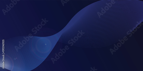 Abstract dark blue background. wavy lines background. Vector illustrator