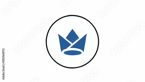 Free Download Blue Crown Logo Emblem Symbol. - GFXLoad