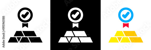 Gold Standard Icon Set Glyph vector Illustration 