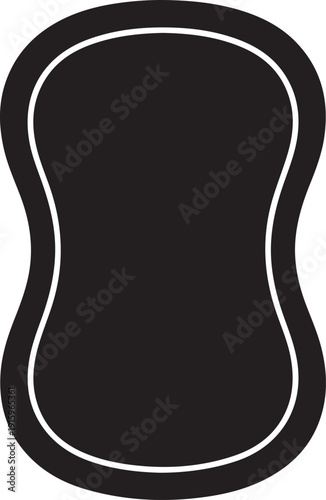 Simple cleaning sponge silhouette shape