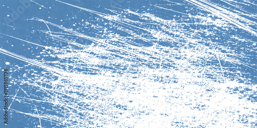 A blue abstract backdrop of frozen binary code patterns weaves through a cold winter wave of crystal liquid and white snowflakes