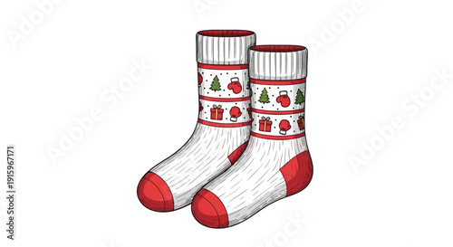 Cozy Christmas Socks with Festive Winter Patterns
