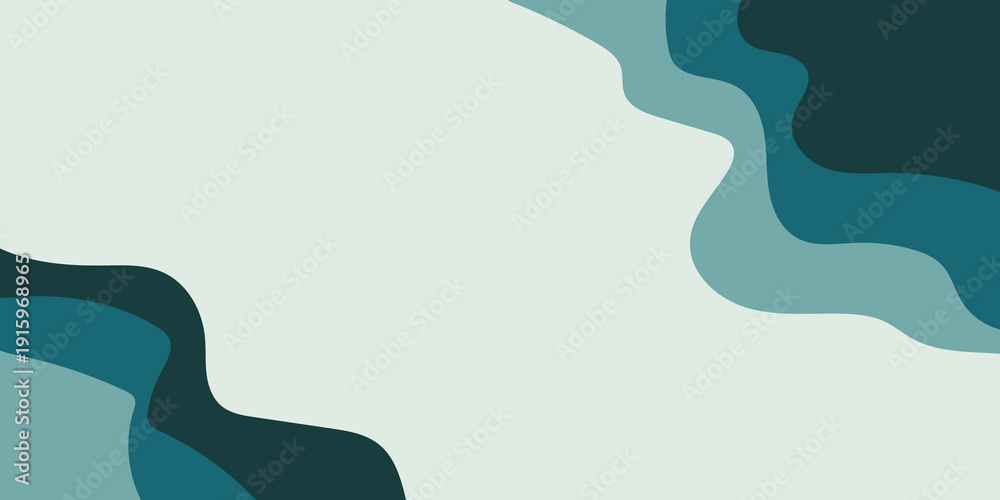 Obraz premium Abstract layered teal blue background design