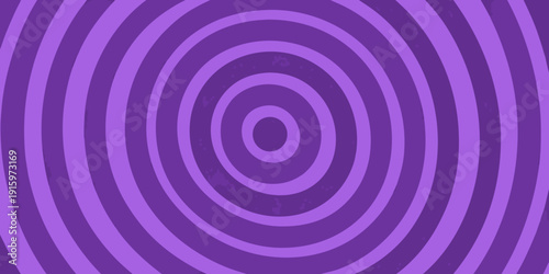 Concentric purple circles create a hypnotic swirling abstract background