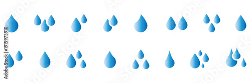 Water drop icons. Drop, dripped, rain, oil, droplet, splash, freshness, splashing, refreshing, vector, clear, vector. Water drop shape icon solid style collection. flat style symbols. eps 10