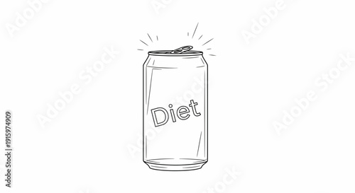 Diet Soda Can Opening, Refreshing Drink, Healthy Lifestyle Choice