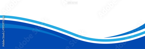 Minimalist Blue Flow Wave Professional Border Template
