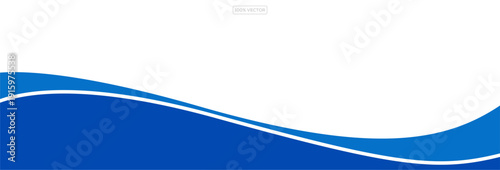 Professional Blue Abstract Flow Border Presentation Template