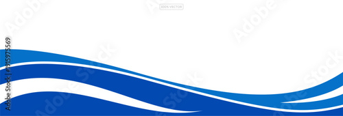 Dynamic Blue Curve Wave Business Presentation Background