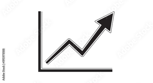 Upward Trend Graph Arrow Showing Business Growth and Success
