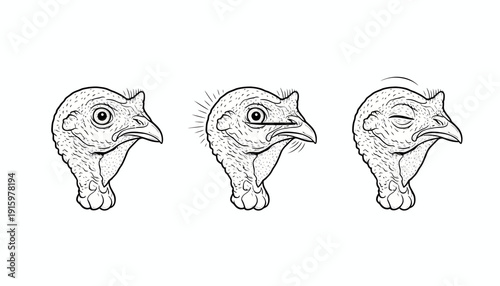 Turkey Head Expressions: Shock, Surprise, and Disbelief