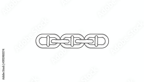 Simple Chain Links Illustration