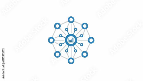 Network Diagram with Central Hub and Nodes.