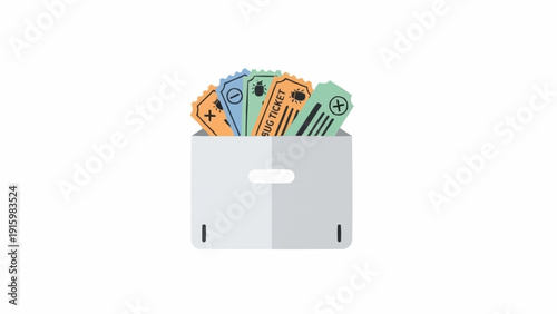 Money Cash Box with Bills.