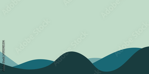 Minimalist abstract blue wave background design