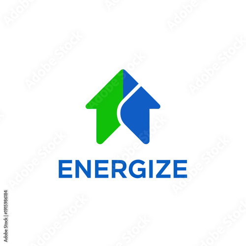 Energize Logo with Green and Blue Arrows. Free Download Energize Logo with Green and Blue Arrows. - GFXLoad