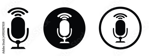 Voice control vector icons. Voice control icon
