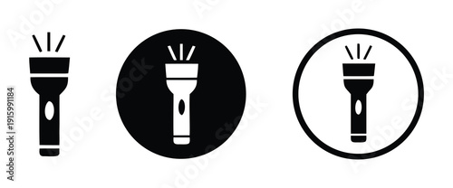 Flashlight vector design icons. Flashlight icon