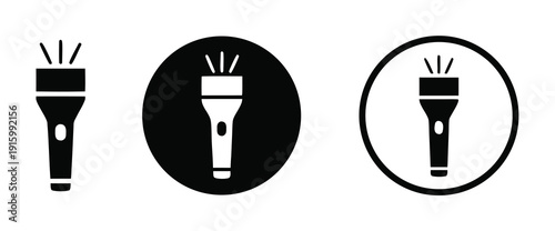 Flashlight vector design icons. Flashlight icon