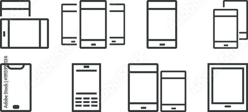 Variety of mobile phone screen sizes and orientations