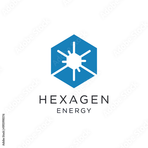 Hexagon Energy Company Logo Design Element.