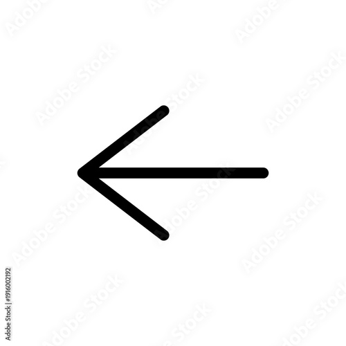 線の矢印のアイコン　マーク