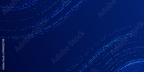 Abstract blue background with glowing particle trails and a dynamic futuristic feel