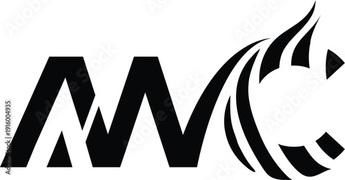 Letter AWC global logo
