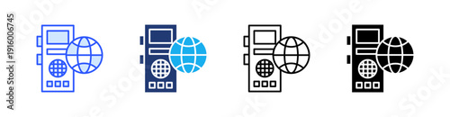 Voice Recorder Multiple Style Icon Set Vector 