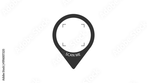 Scan me Frame. Payment now by QR code, and click CTA icon or button. Modern app design with Scanner, screen, and simple border. Vector illustration.