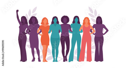 A purple dove emerges from a silhouette of people symbolizing peace and unity