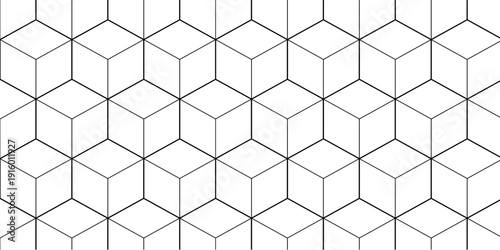 Futuristic hexagon pattern vector cube design. Cubic concept design abstract technology background.