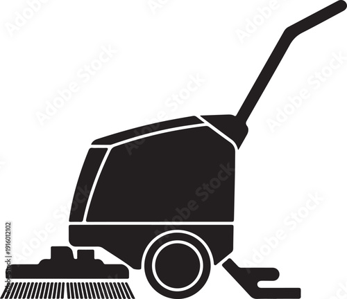 Industrial floor scrubber machine icon