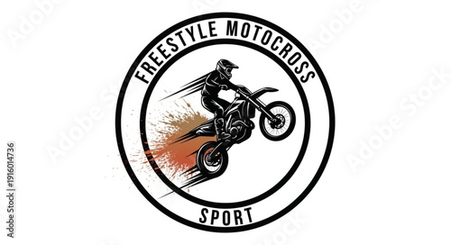 Freestyle Motocross Rider Logo Design.