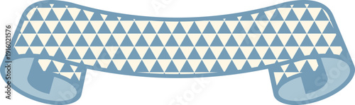 Ribbon Frame -4- Triangle - blue