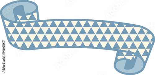 Ribbon Frame -6- Triangle - blue