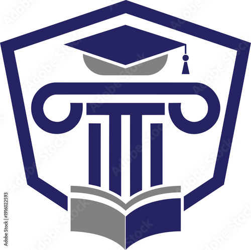 Vector academic Law firm logo design
