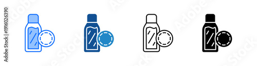 Makeup Remover Multiple Style Icon Set 