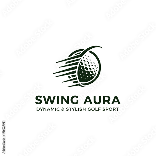 Dynamic Golf Ball Motion Sport Club Logo
