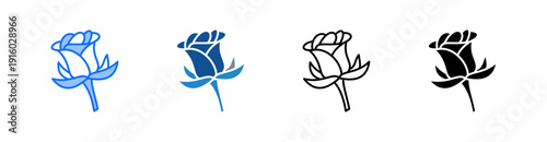 Flower Multiple Style Icon Set 