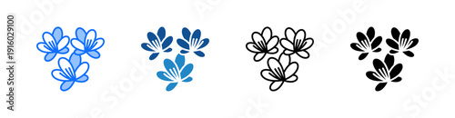 Flower Multiple Style Icon Set 