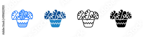 House Plant Multiple Style Icon Set 