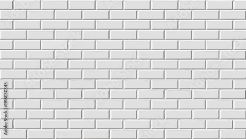 Seamless white subway tile wall texture with subtle grout lines